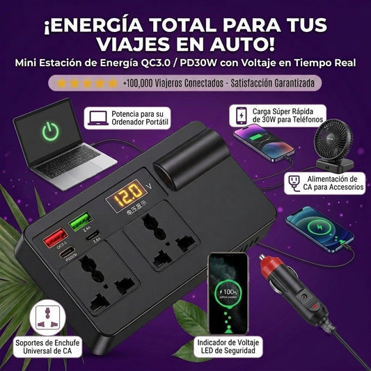 Estación de Energía para Auto 6 en 1